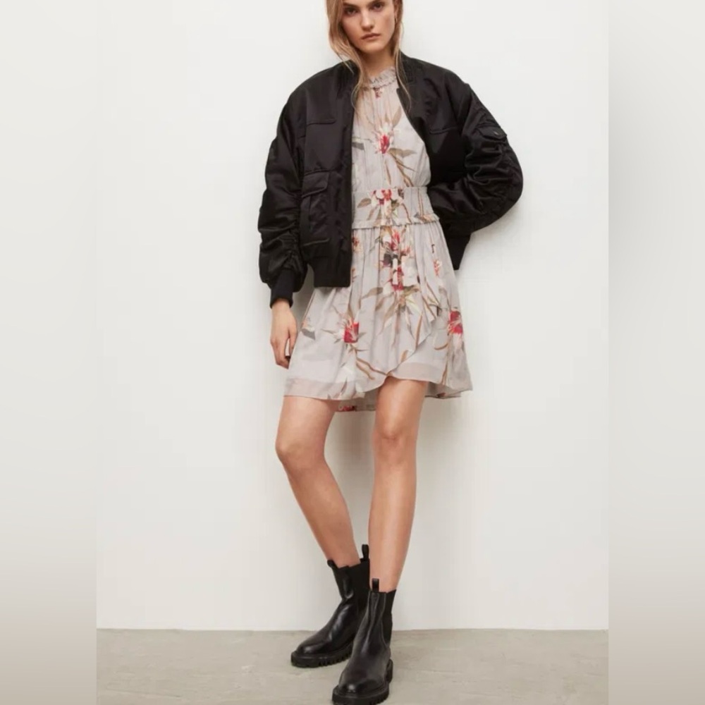 ALL SAINTS  Thallo Kuroyuri-Print Woven Mini Dress - Picture 14 of 16